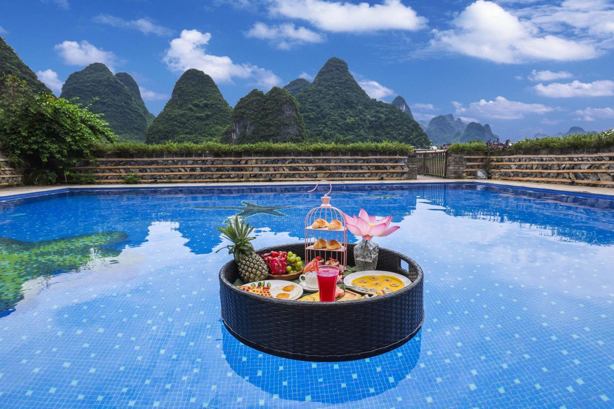 Yangshuo Tea Cozy--One Way Free Pick Up From Airport Or Ts 4 Nights Guest House Bagian luar foto